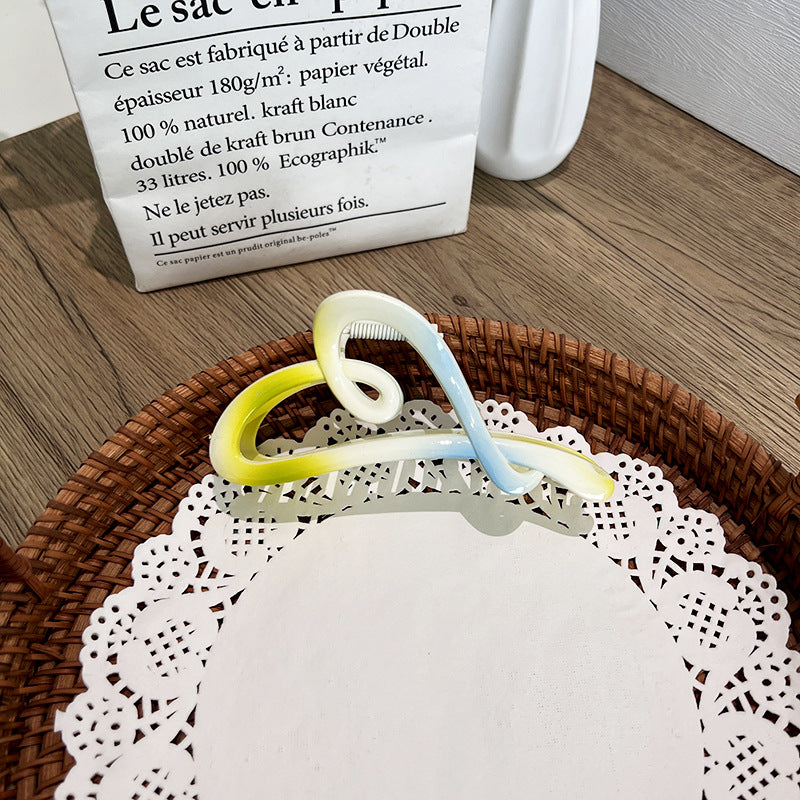 Wholesale Gradient Bow Hairpin Shark Grip Clip